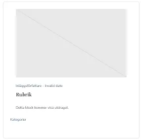 Inläggskort med bild